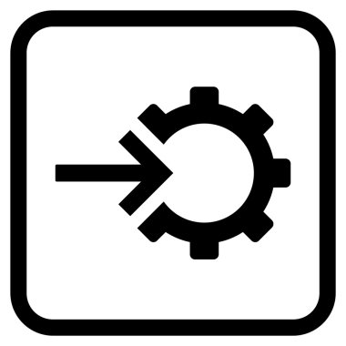 COG Tümleştirme vektör simgesi bir çerçeve içinde