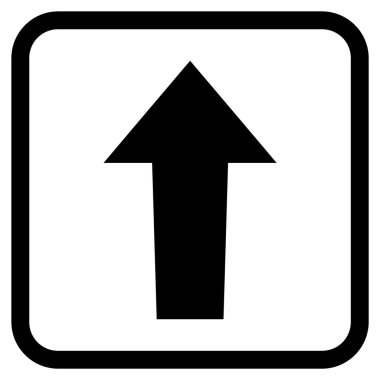 Vektör simgesi bir çerçeve içinde yukarı ok