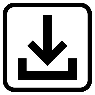 Gelen kutusu vektör simgesi bir çerçeve içinde