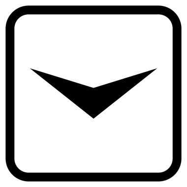 Vektör simgesi bir çerçeve içinde aşağı ok ucu