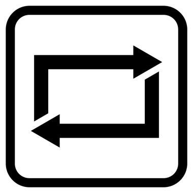 Exchange oklar bir çerçeve içinde simge vektör