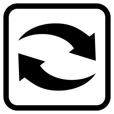 Exchange oklar bir çerçeve içinde simge vektör