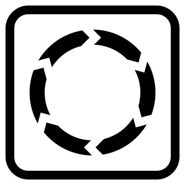 Dolaşım vektör simgesi bir çerçeve içinde