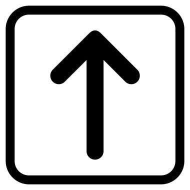 Vektör simgesi bir çerçeve içinde yukarı ok