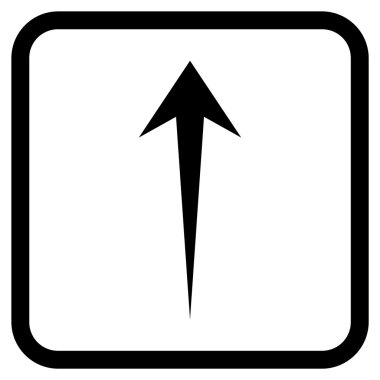 Vektör simgesi bir çerçeve içinde yukarı ok