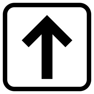 Vektör simgesi bir çerçeve içinde yukarı ok