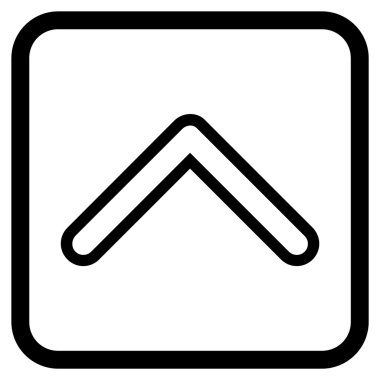 Vektör simgesi bir çerçeve içinde yukarı ok ucu