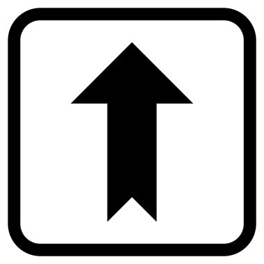 Vektör simgesi bir çerçeve içinde yukarı ok