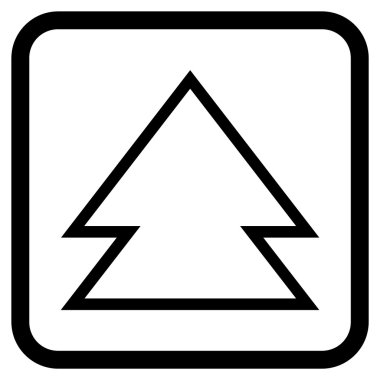 Yön yukarı vektör simgesi bir çerçeve içinde