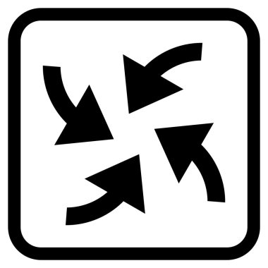 Siklon oklar bir çerçeve içinde simge vektör