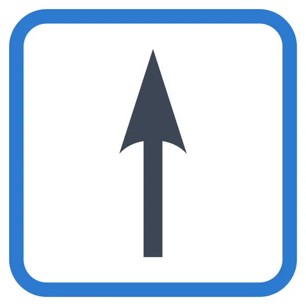 Sharp Arrow Up Vector Icon ในกรอบ — ภาพเวกเตอร์สต็อก