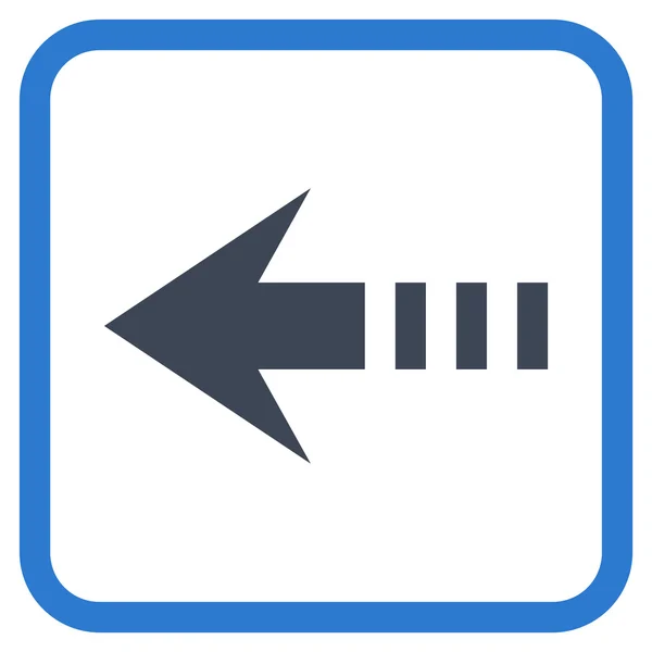 Enviar icono de vector izquierdo en un marco — Archivo Imágenes Vectoriales