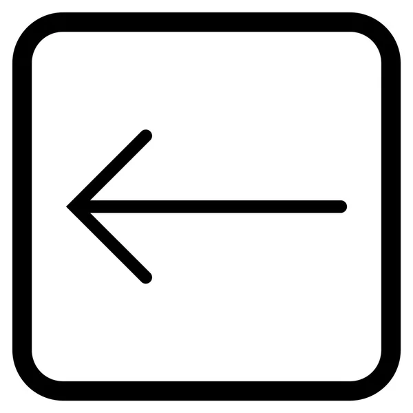 Ikon Vektor Kiri Panah Dalam Bingkai - Stok Vektor