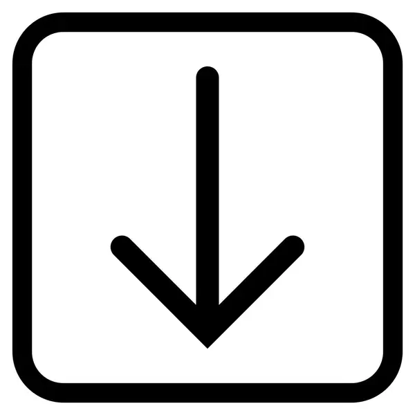 Pijl-omlaag Vector Icon In een Frame — Stockvector
