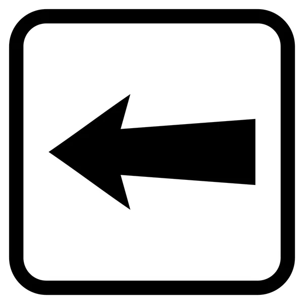 Flecha izquierda Vector icono en un marco — Vector de stock