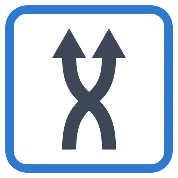 Shuffle strzałka skierowana w górę wektor ikona w ramce — Wektor stockowy