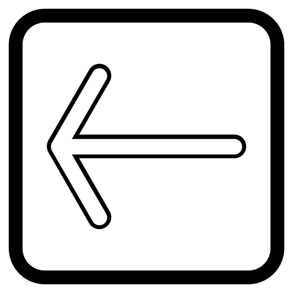 Pfeil links Vektor-Symbol in einem Rahmen — Stockvektor