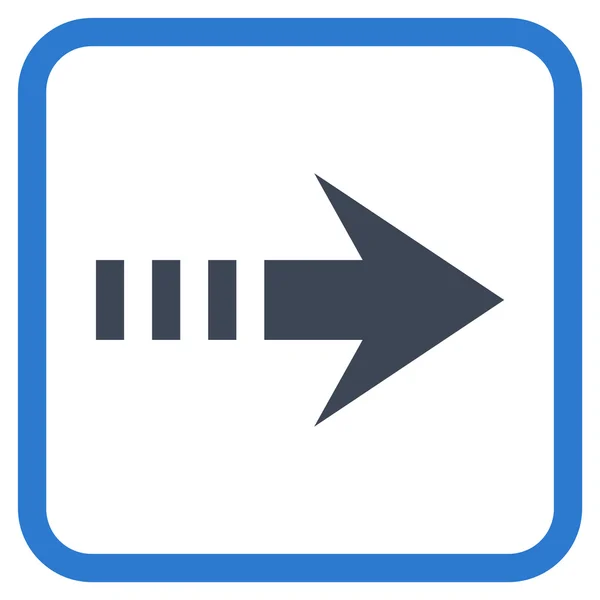 Invia icona vettoriale destra in una cornice — Vettoriale Stock