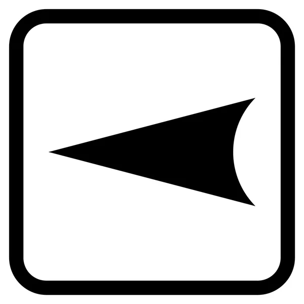 Icône vectorielle gauche de flèche dans un cadre — Image vectorielle