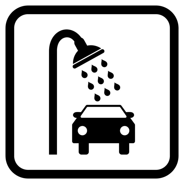Car Shower Vector Icon In a Frame — Stock Vector