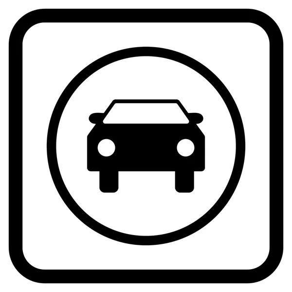 Auto-Vektor-Symbol in einem Rahmen — Stockvektor