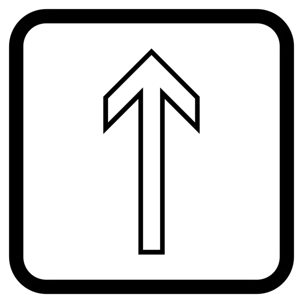 Pfeil nach oben Vektor-Symbol in einem Rahmen — Stockvektor