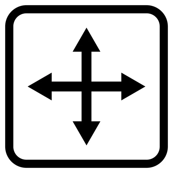 Expandera pilar vektor ikonen i en ram — Stock vektor