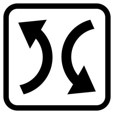 Exchange oklar bir çerçeve içinde simge vektör