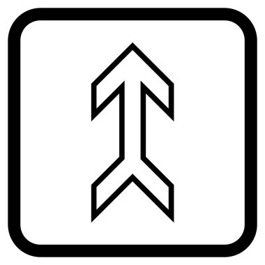 Vektör simgesi bir çerçeve içinde yukarı ok