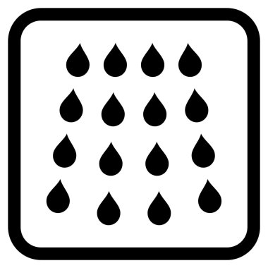 Damla vektör simgesi bir çerçeve içinde