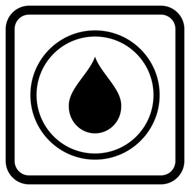 Damla vektör simgesi bir çerçeve içinde