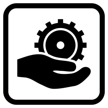 Geliştirme hizmeti vektör simgesi bir çerçeve içinde