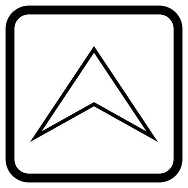 Vektör simgesi bir çerçeve içinde yukarı ok ucu