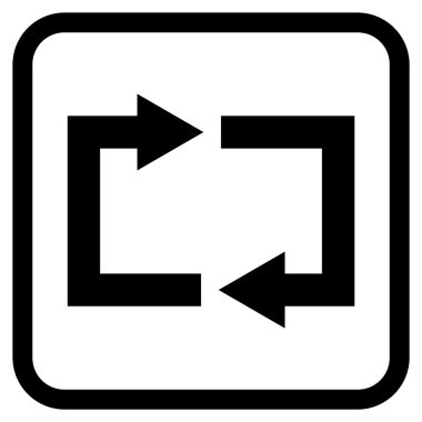 Exchange oklar bir çerçeve içinde simge vektör