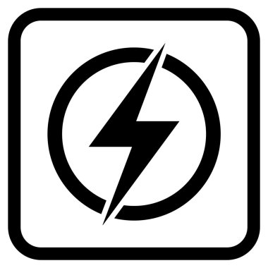 Elektrik vektör simgesi bir çerçeve içinde