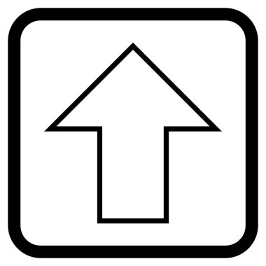 Vektör simgesi bir çerçeve içinde yukarı ok