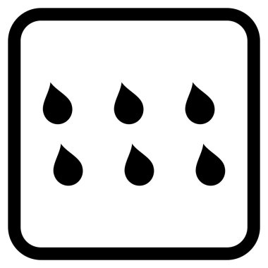 Damla vektör simgesi bir çerçeve içinde