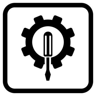 Bir çerçevedeki mühendislik vektör simgesi