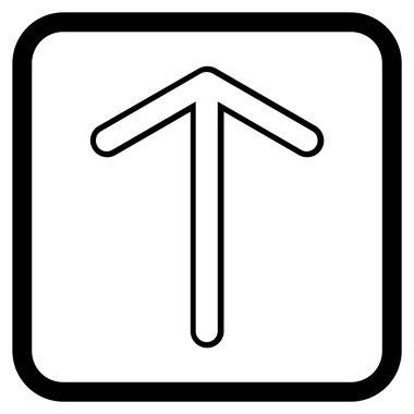 Vektör simgesi bir çerçeve içinde yukarı ok