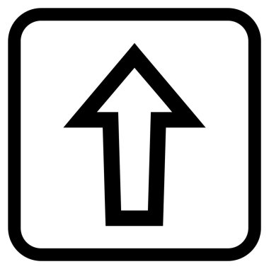 Vektör simgesi bir çerçeve içinde yukarı ok
