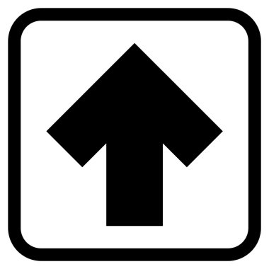 Vektör simgesi bir çerçeve içinde yukarı ok