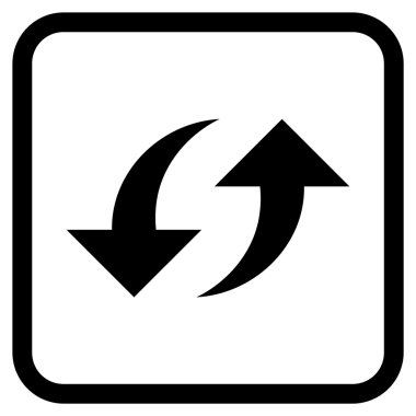 Exchange oklar bir çerçeve içinde simge vektör