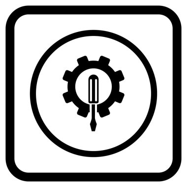 Bir çerçevedeki mühendislik vektör simgesi