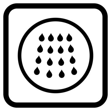 Damla vektör simgesi bir çerçeve içinde