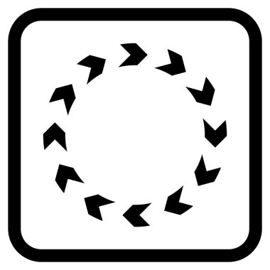 Dolaşım vektör simgesi bir çerçeve içinde