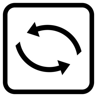 Exchange oklar bir çerçeve içinde simge vektör