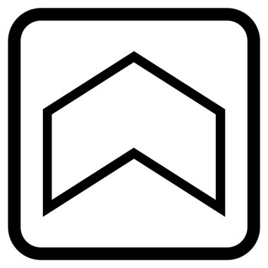 Vektör simgesi bir çerçeve içinde yukarı ok ucu