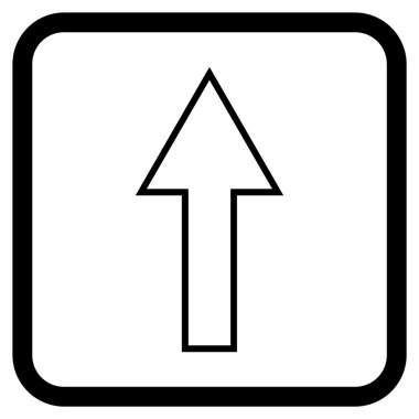 Vektör simgesi bir çerçeve içinde yukarı ok