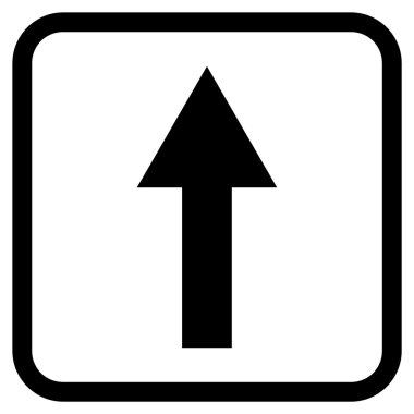 Vektör simgesi bir çerçeve içinde yukarı ok