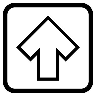Vektör simgesi bir çerçeve içinde yukarı ok